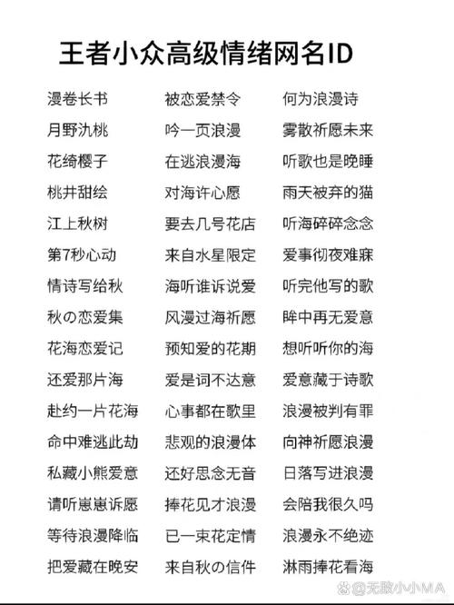 女生王者id简单霸气，女生王者id简单干净？